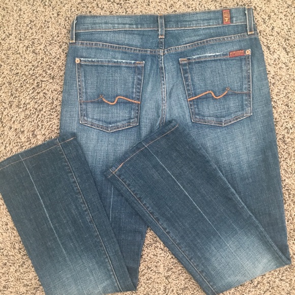 7 FOR ALL MANKIND Bootcut Jeans 31, Medium Wash - Picture 2 of 7